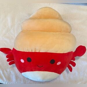 Squishmallow Indie Red Hermit Crab 8" Plush Toy Pillow Sealife Squad Sea Shell